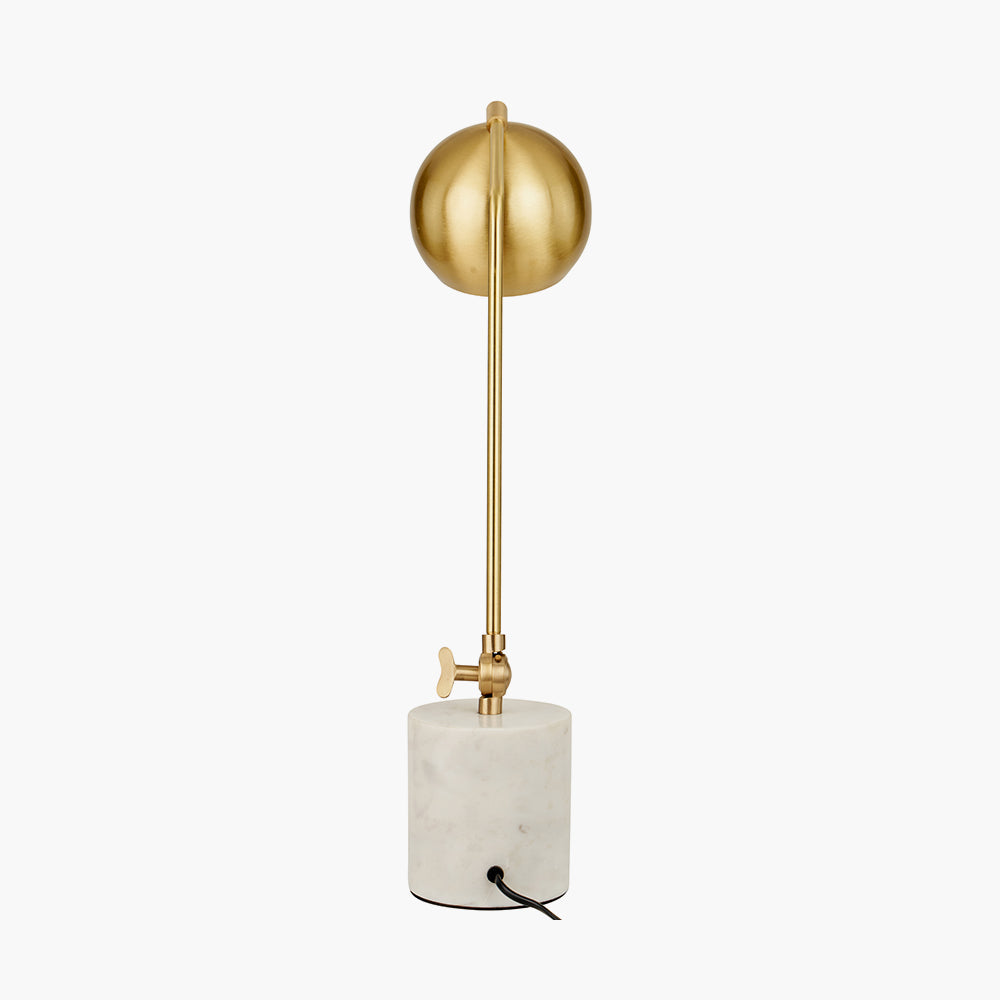 Eloise Gold Metal & Marble Table Lamp